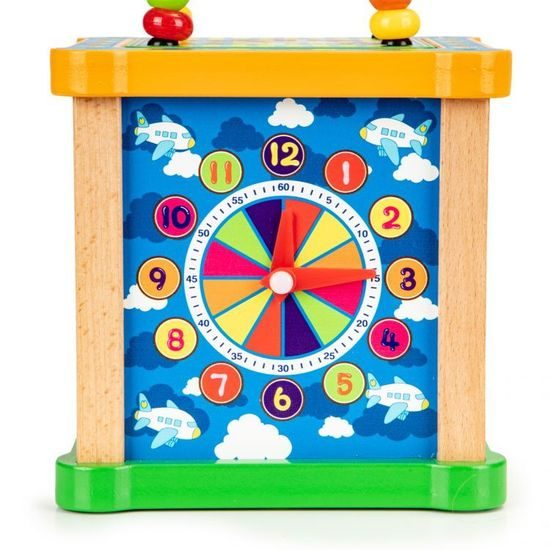 Ecotoys dřevěná edukační kostka s labyrintem Game Cube 5v1