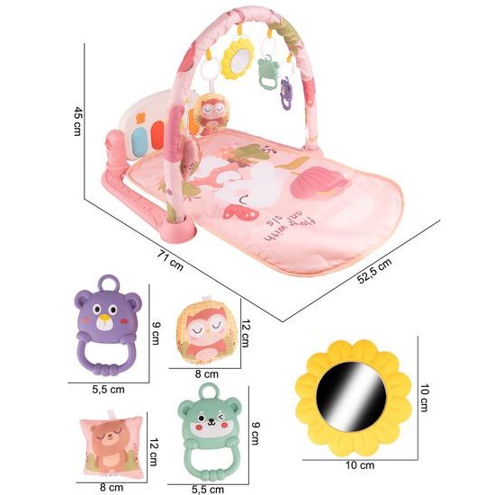 Dětská hrací deka s piankem Ocean - modrá