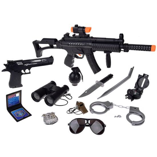 Policejní sestava pro děti Military Warfare s příslušenstvím