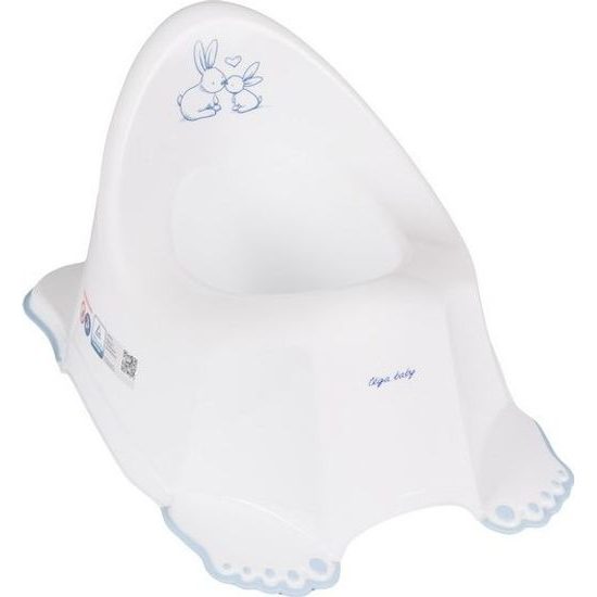 Hrající dětský nočník protiskluzový Bunny bílý