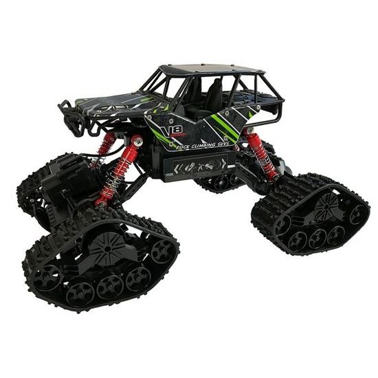 Auto na dálkové ovládání 4x4 s výměnnými koly Rock Climber 1:18 černo-zelené