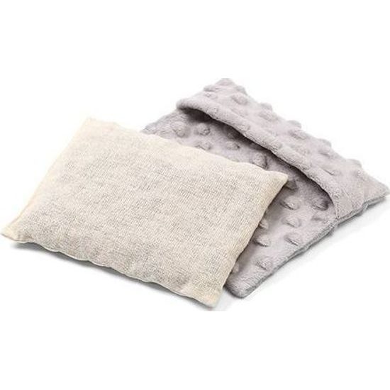 Polštářek s třešňovými peckami šedý