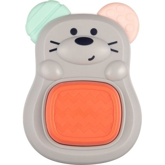 Canpol Babies Canpol babies Měkké kousátko s tlačítkem Myšička - šedá