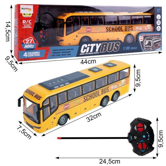 Autobus na dálkové ovládání School Bus 1:30