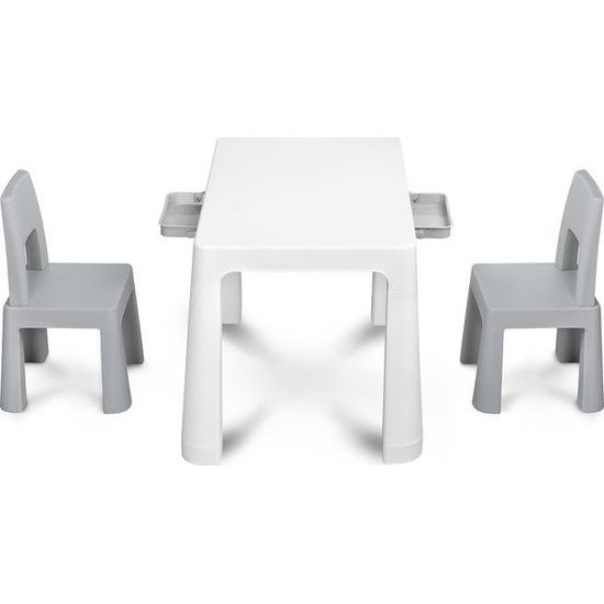 Dětský stůl Monti + 2 židle šedý