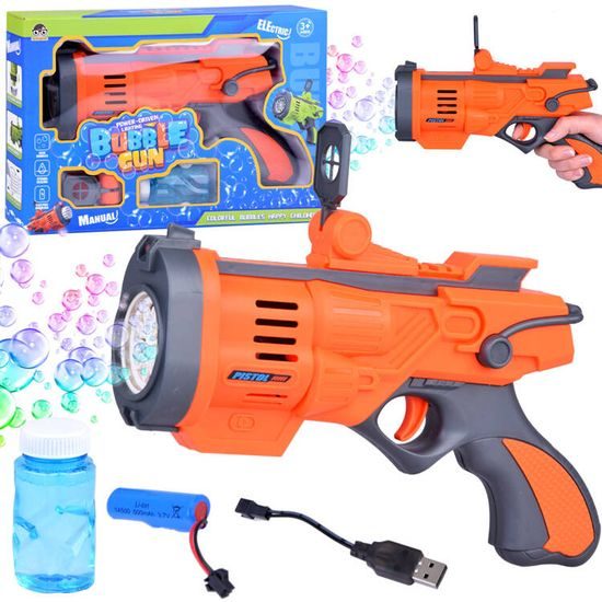 Bublifuk pistole na akumulátor Bubble Gun - oranžová