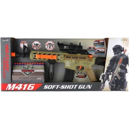 Samopal na pěnové náboje + náboje 12ks - na baterie