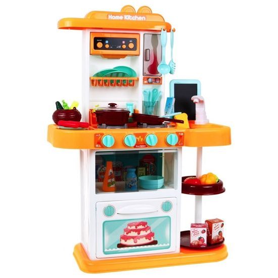 Majlo Toys dětská kuchyňka se zvuky a párou- žlutá