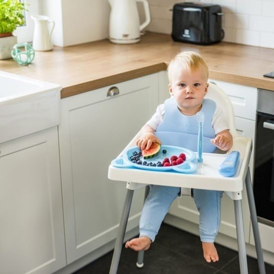 BABYONO Lžička silikonová s obalem 6 m+ 1ks