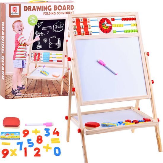 Magnetická tabule 2 v 1 s křídou + čísla