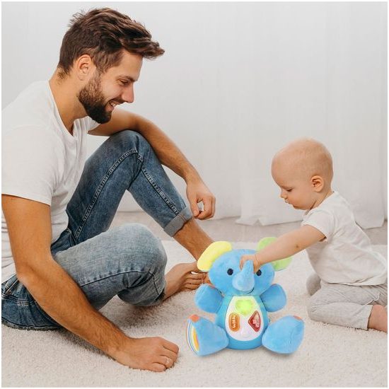 Interaktivní plyšový slon na baterie Little Animal