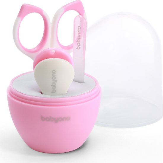 BabyOno Set manikúra pro děti růžový