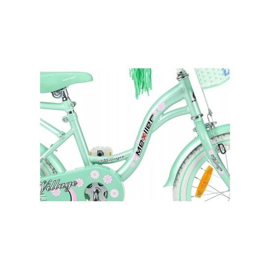 Dětské kolo Mexller Village s vodící tyčí mintová 12"