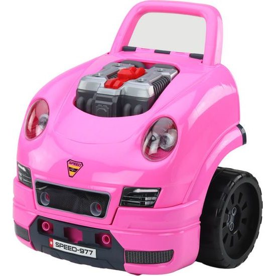 Dětská sada pro automechanika- dílna růžová