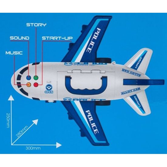 Interaktivní letadlo se světly a zvuky Police Airplane II