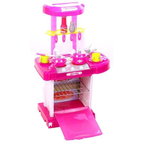 Dětská skládací kuchyňka se zvuky a světlem Pink Gourmet