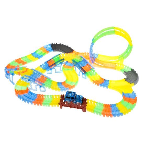 Svítící autodráha s autíčkem na baterie 227 dílků Variable Tracks