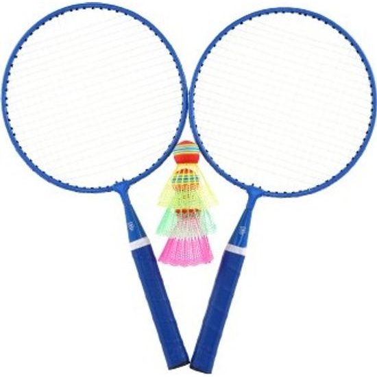 Badminton dětská sada - 2 pálky + 3 košíčky - mix 2 barvy