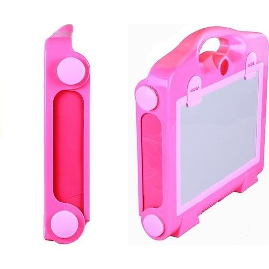 Oboustranná tabule 2v1+fixy - růžová