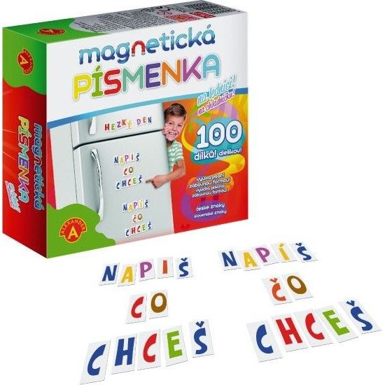 Magnetická písmenka na lednici 100 dílků