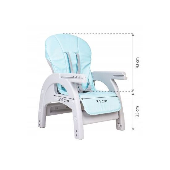 Ecotoys jídelní židlička 3v1 se stolečkem Slon