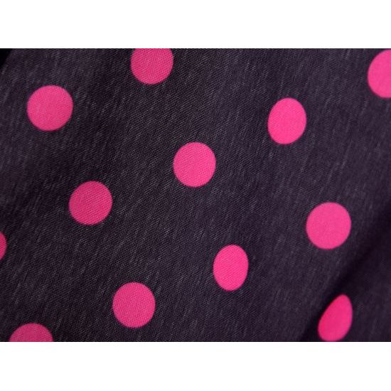 Golfový kočárek pro panenky Alice černý s puntíkama