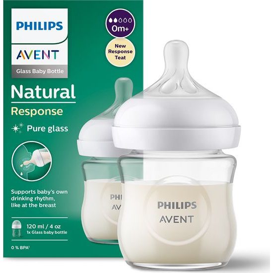 SPhilips Avent skleněná kojenecká láhev natural 120ml