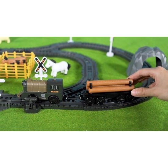 Doris vláčkodráha na baterie s příslušenstvím 66 dílků Electric Train