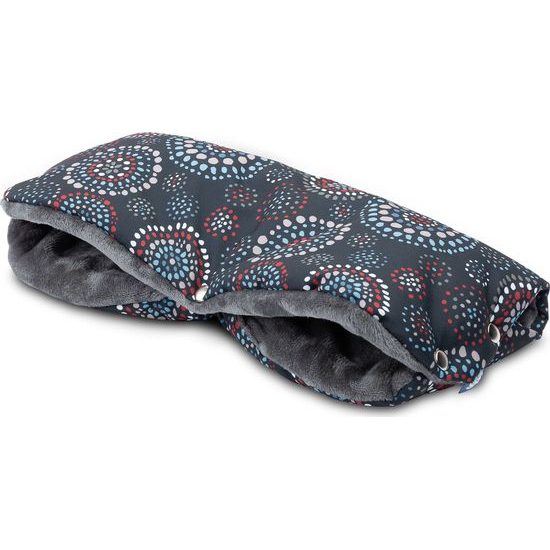 Rukávník na kočárek rozety černý