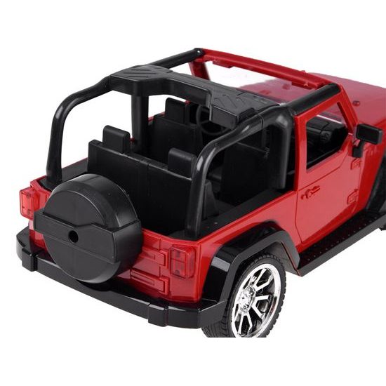 Terénní auto na dálkové ovládání Jeep Engine V8 1:16 červený