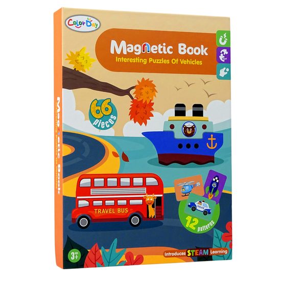 Magnetická ukládačka dopravní prostředky Color Day