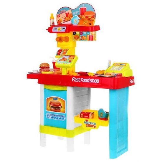 Majlo Toys dětský Fastfood s pokladnou, zvuky a světlem
