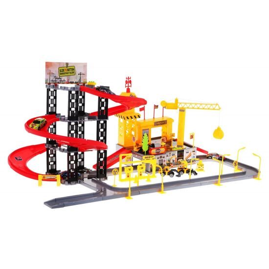 Majlo Toys parkovací garáž se zvuky + 8 autíček Building Parking