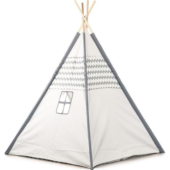 Ecotoys dětský indiánský stan Wigwam šedý