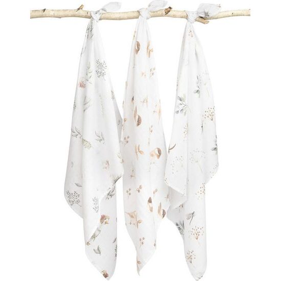 Mušelínové plenky 3ks, bílá