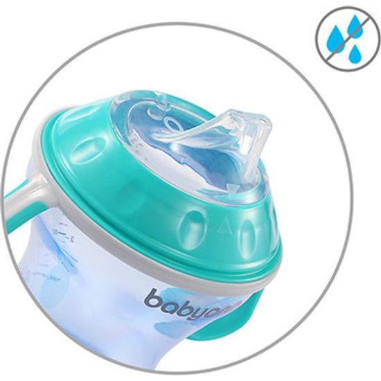 Drippy cup-měkký náustek 180ml, přírodní kojící modrý