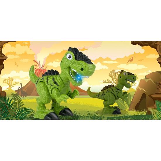 Terénní auto s dinosaurem, světly a zvuky Dino Car 1:20