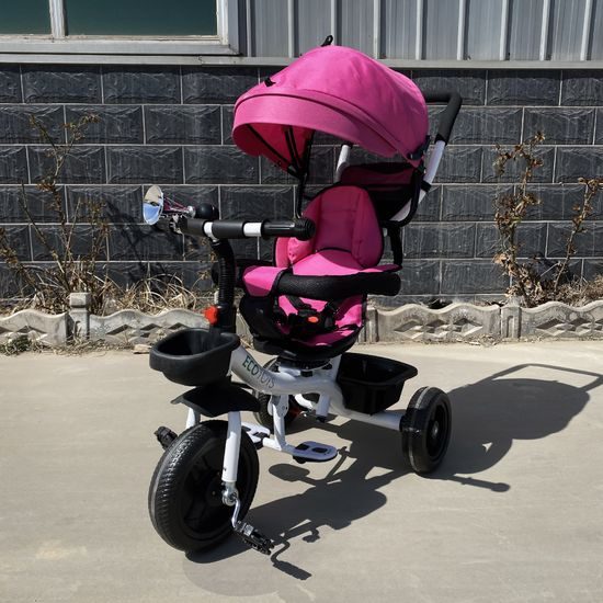 SMONTOVÁNO Ecotoys dětská tříkolka s otočným sedadlem S360 růžová