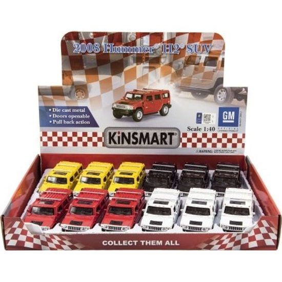 Auto Kinsmart Hummer H2 SUV - mix 4 barvy