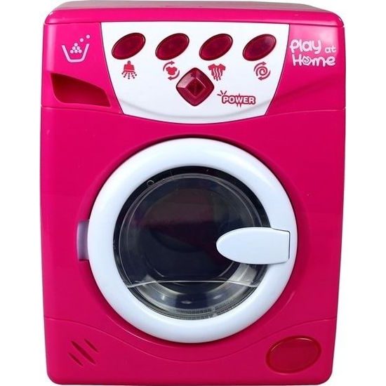 Dětská otevírací pračka na baterie Pink