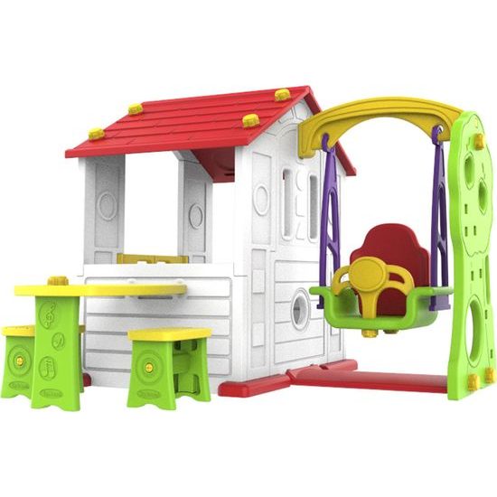 Zahradní domek pro děti s houpačkou 3v1 červená