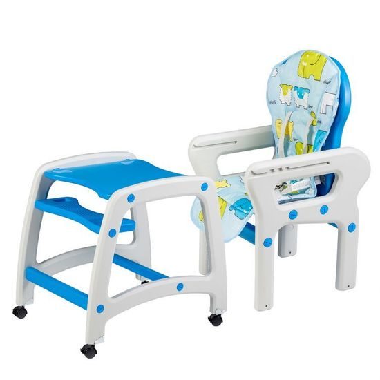 Ecotoys jídelní židlička 3v1 modrá