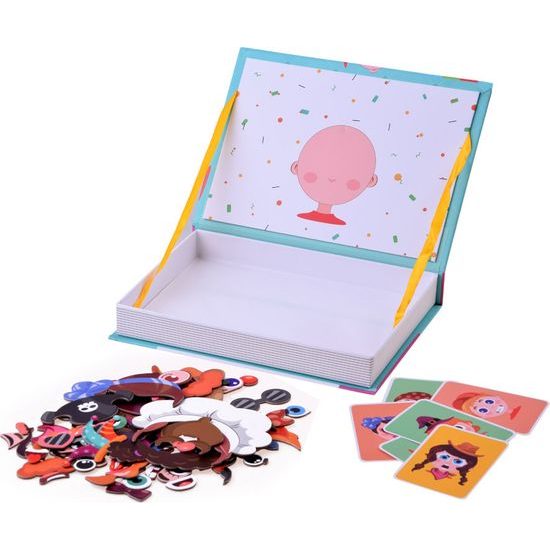 Magnetické puzzle veselé tváře 55 ks