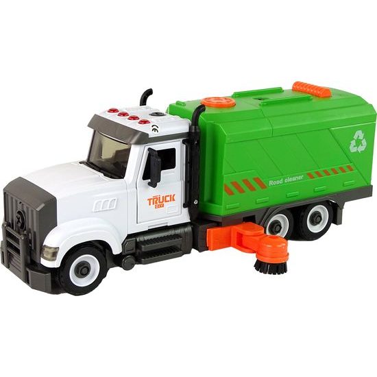 Dětské auto zametací stroj ke šroubování zelený