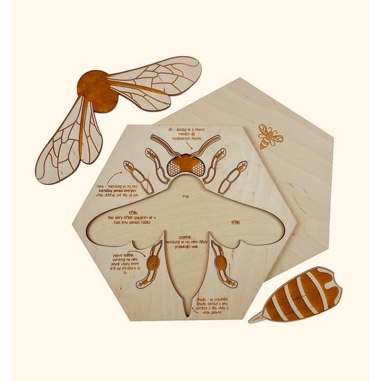 Včela edukativní puzzle - ČESKÁ VERZE