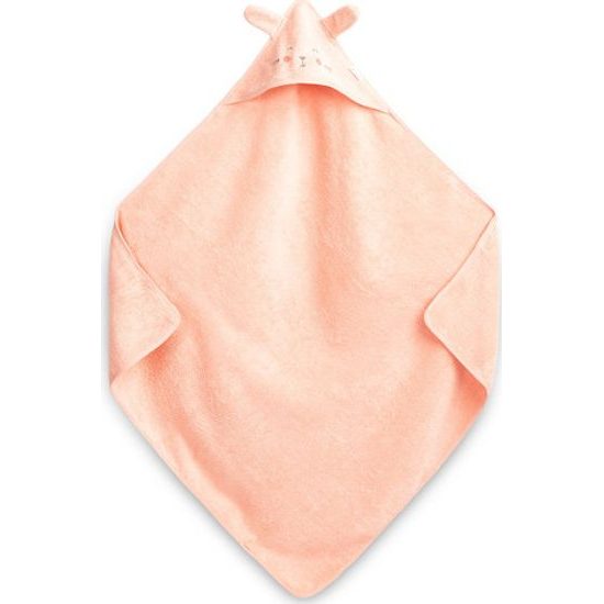 Dětská osuška s kapucí Králíček 90x90cm růžová