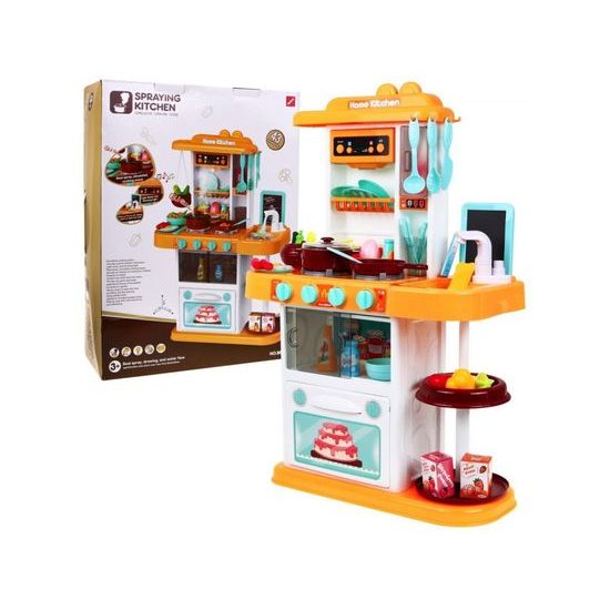 Majlo Toys dětská kuchyňka se zvuky a párou- žlutá