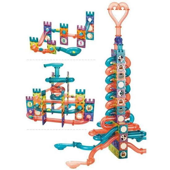 Magnetická 3D stavebnice se skluzavkou Magic Magnetic 262 dílů