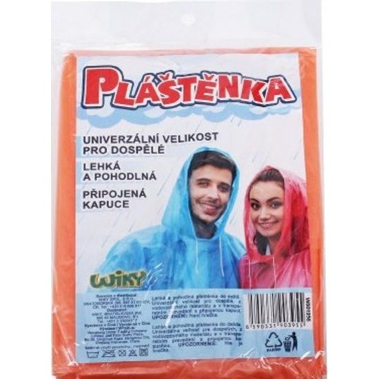Pláštěnka universální velikost pro dospělé - mix 5 barev
