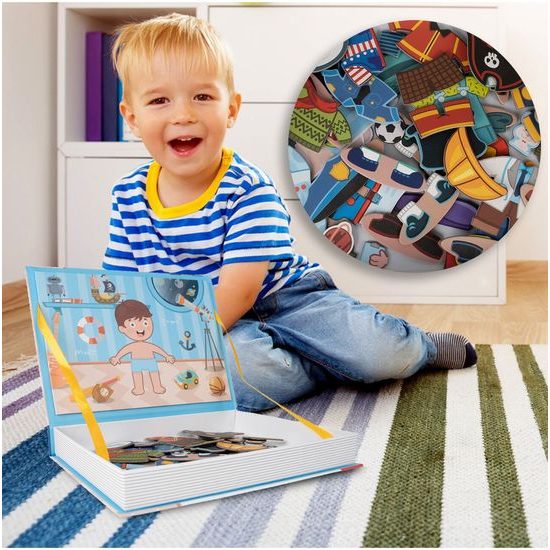 Magnetická ukládačka oblečení pro kluka Color Day